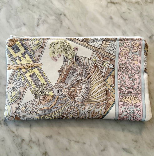 Hermès Scarf Zippered Pouch (ZPH715)