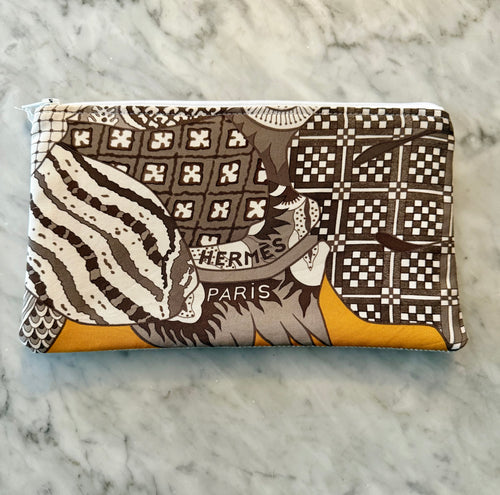 Hermès Scarf Zippered Pouch (ZPH711)